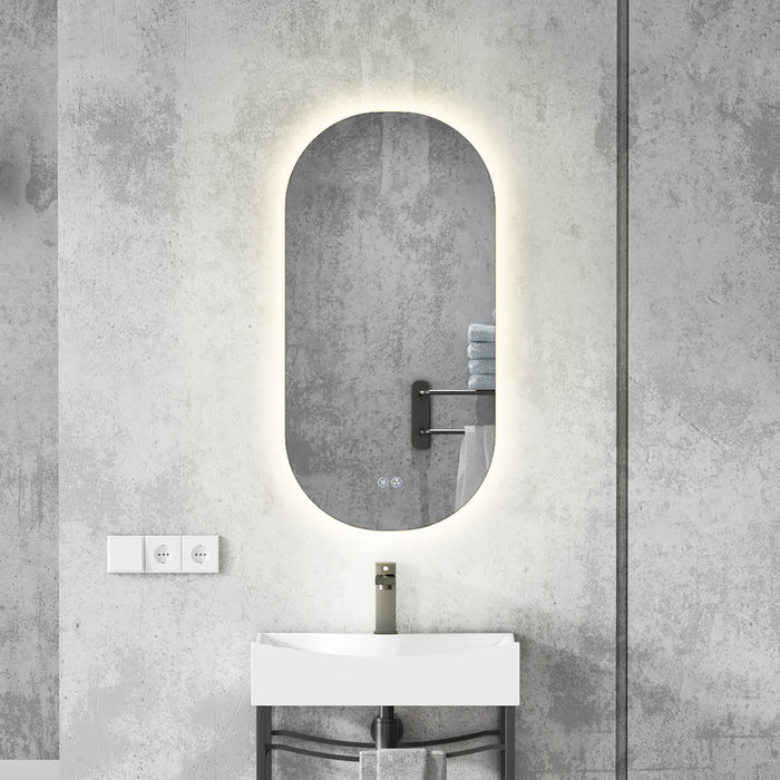 MODERNO Runway Style Backlit Frameless Bathroom LED Mirror - LM824B