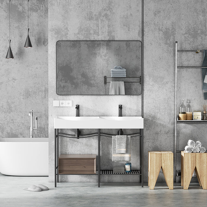 European Single Bathroom Vanity with Ceramic Vanity Top - VPSC27-43B