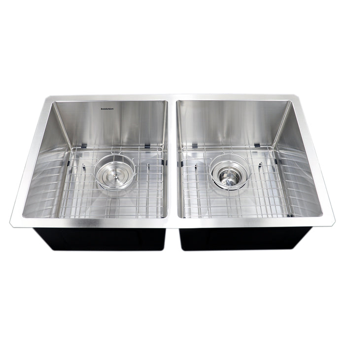 31" MISSION UNDERMOUNT KITCHEN SINK-18G DOUBLE BOWL - UN1414