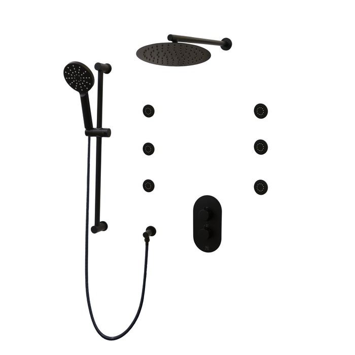 CRYSTAL Three Way Thermostatic Shower System - Kit 3