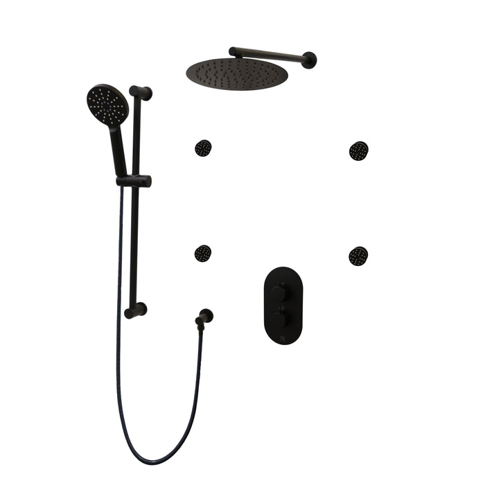CRYSTAL Three Way Thermostatic Shower System - Kit 2