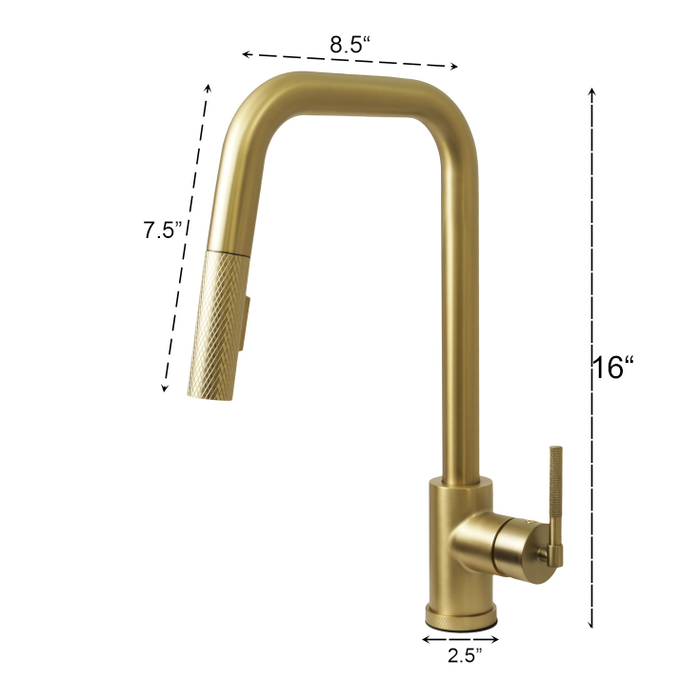 CASCADE Single handle Pull-down Spray Kitchen Faucet - F23200