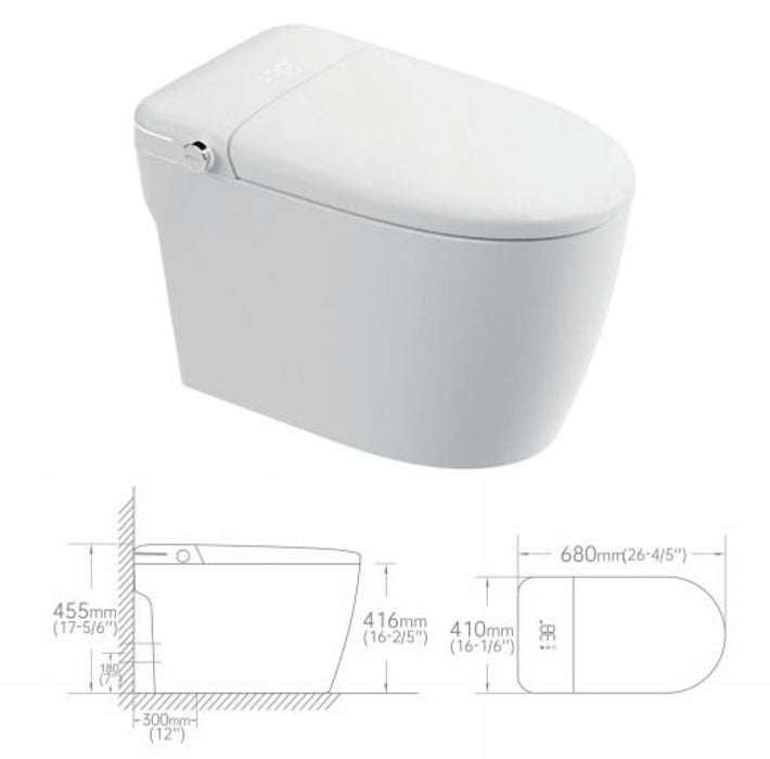 Smart toilets with built-in tank Integrated Smart Toilet (SMT-Q9A) - Commerical Use