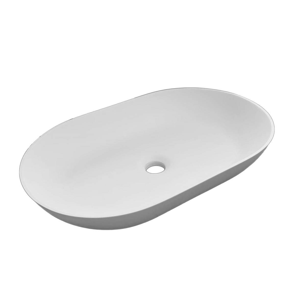 Solid surface oval vessel sink VSOVAL550 — KODAEN INC.