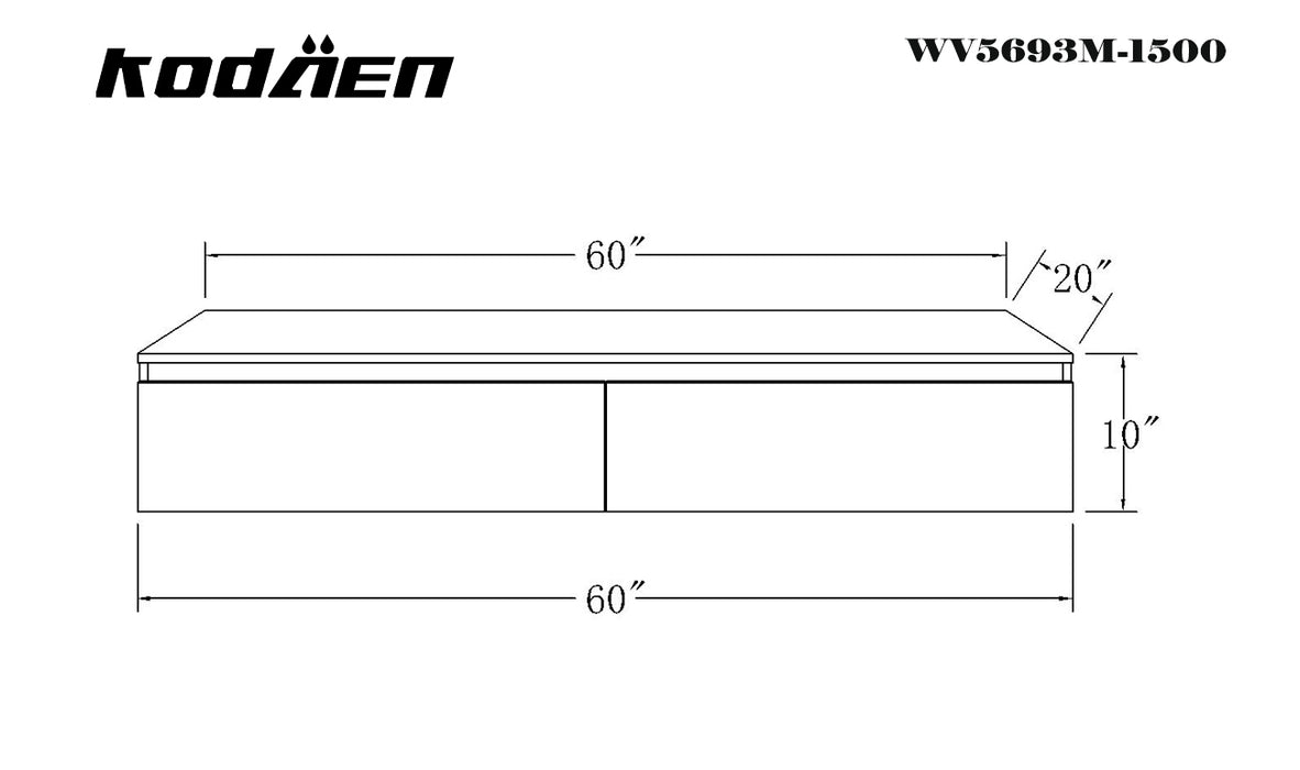 AVENIR Wallmount Vanities Combination Kit 4 - WV5693M + BASIN5693