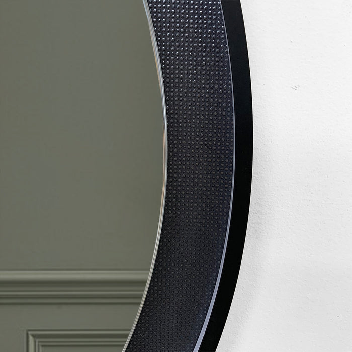 ROUNDY Singtered Stone Bathroom LED Vanity Mirror (Black Blackground) - LEDBMF624BSS