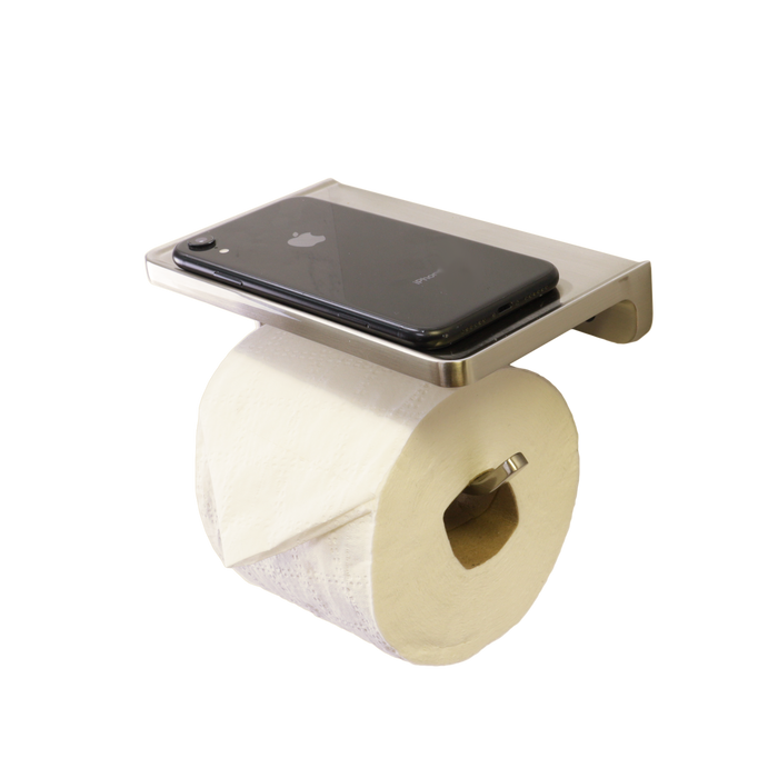 MADISON Bathroom Toilet Paper Single Holder with Shelf - TPHSS123
