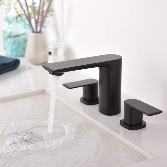 TIMELYSS Three Holes Widespread Bathroom Faucet - F13127