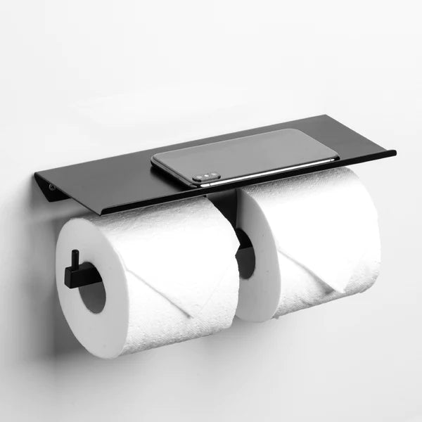 BATHROOM TOILET PAPER DOUBLE HOLDER WITH SHELF - COMING SOON