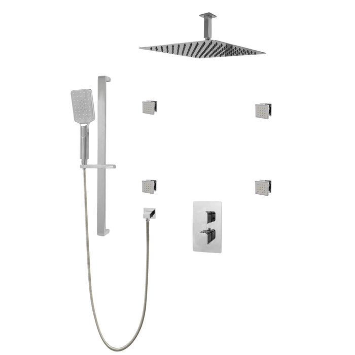 DIAMOND Three Way Thermostatic Shower System - Kit 2