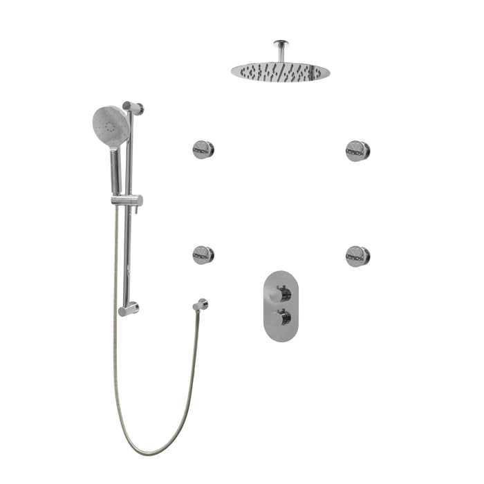 CRYSTAL Three Way Thermostatic Shower System - Kit 2