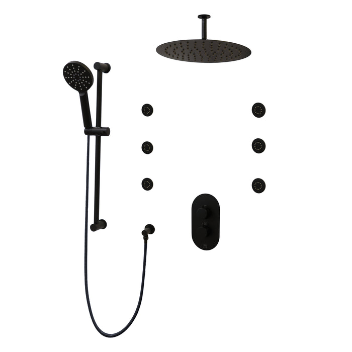 CRYSTAL Three Way Thermostatic Shower System - Kit 3